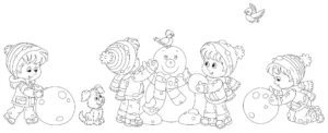 Free Winter Picture To Color In