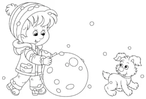 Free Winter Picture To Color In