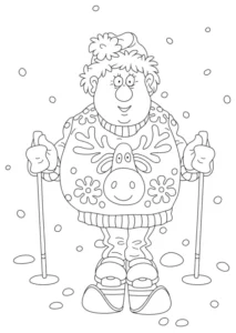 Free Winter Picture To Color In