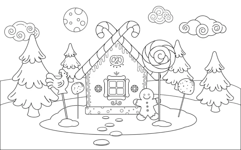 Free Winter Picture To Color In