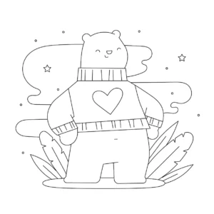 Free Winter Picture To Color In