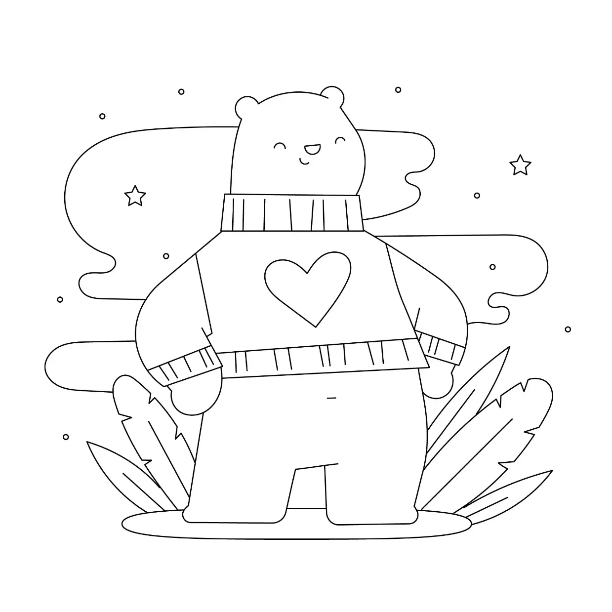 Free Winter Picture To Color In