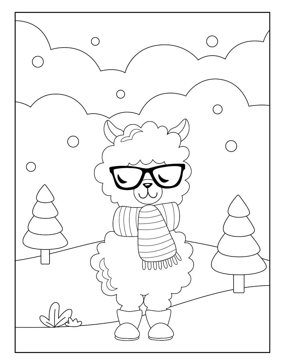 Free Winter Picture To Color In