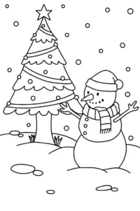 Free Winter Picture To Color In