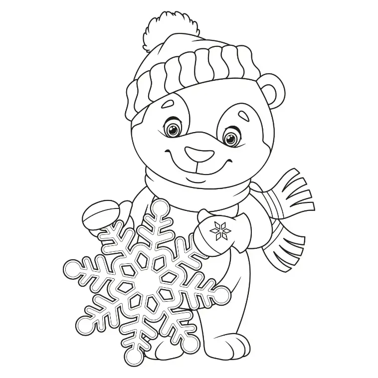 Free Winter Picture To Color In