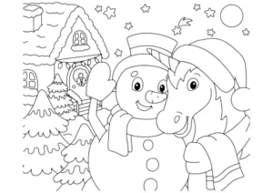Free Winter Picture To Color In