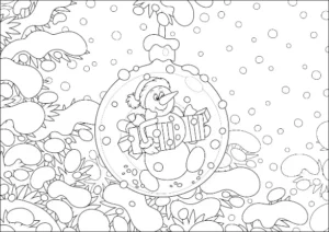 Free Winter Picture To Color In