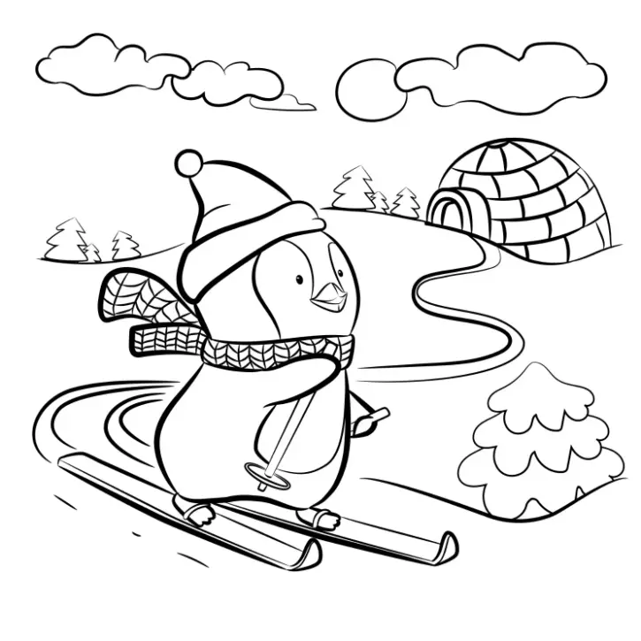 Free Winter Picture To Color In