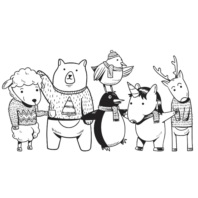 Free Winter Picture To Color In