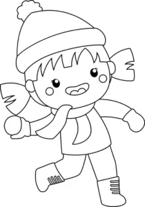 Free Winter Picture To Color In