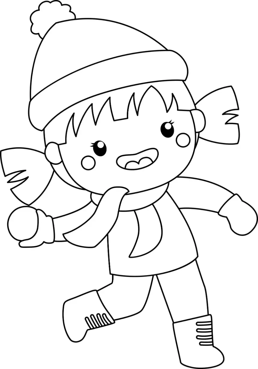 Free Winter Picture To Color In