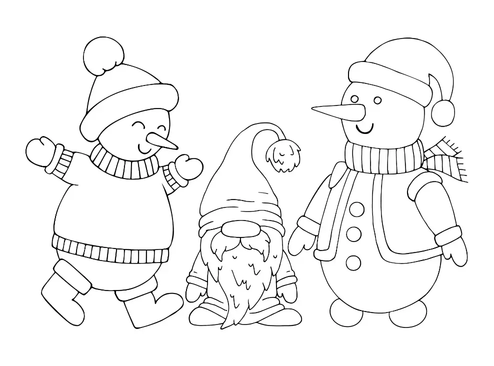Free Winter Picture To Color In