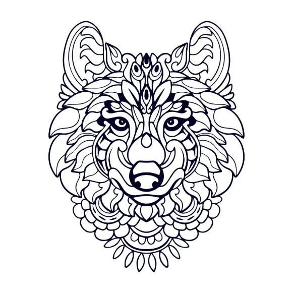 Free Wolf Picture To Color In