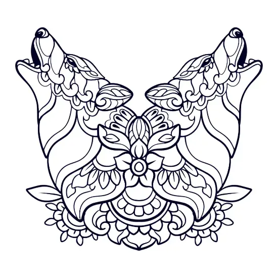 Free Wolf Picture To Color In