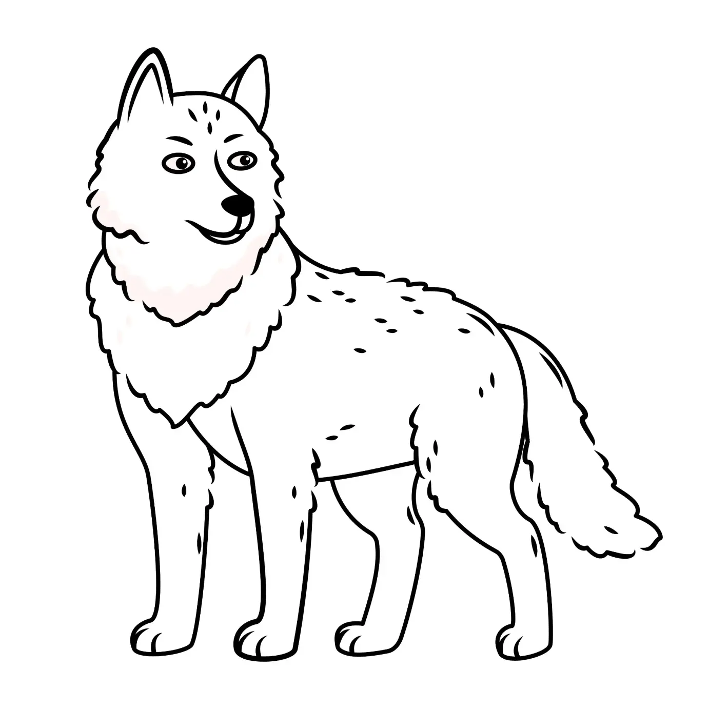 Free Wolf Picture To Color In