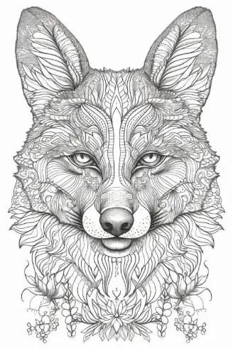 Free Wolf Picture To Color In