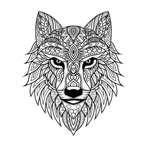 Free Wolf Picture To Color In