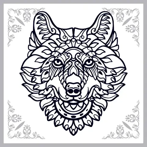 Free Wolf Picture To Color In