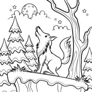 Free Wolf Picture To Color In
