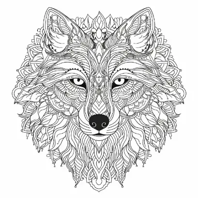 Free Wolf Picture To Color In