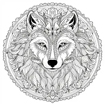 Free Wolf Picture To Color In