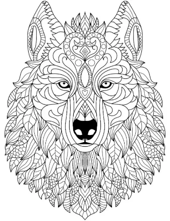 Free Wolf Picture To Color In