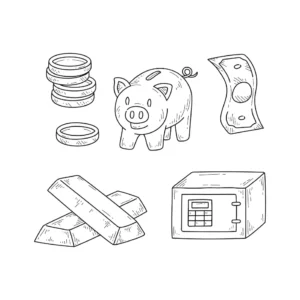 Free Money Picture To Color In