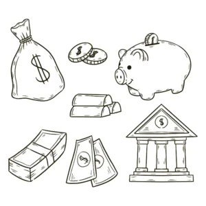 Free Money Picture To Color In