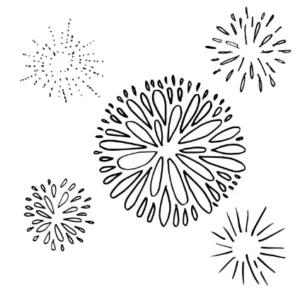 Free Firework Picture to color in