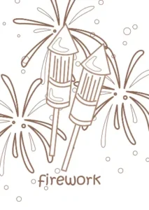 Free Firework Picture to color in
