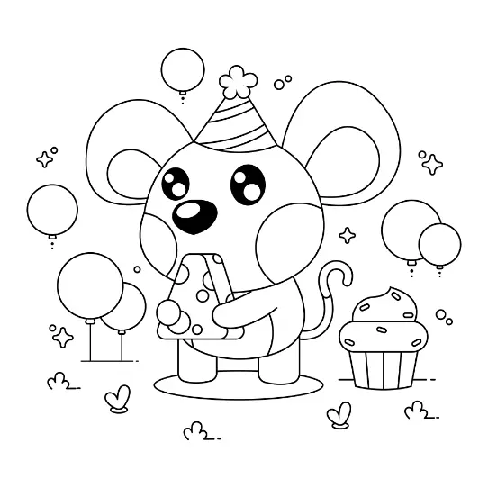 Free Party Picture to Color In