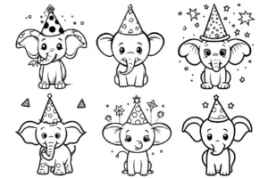 Free Party Picture to Color In